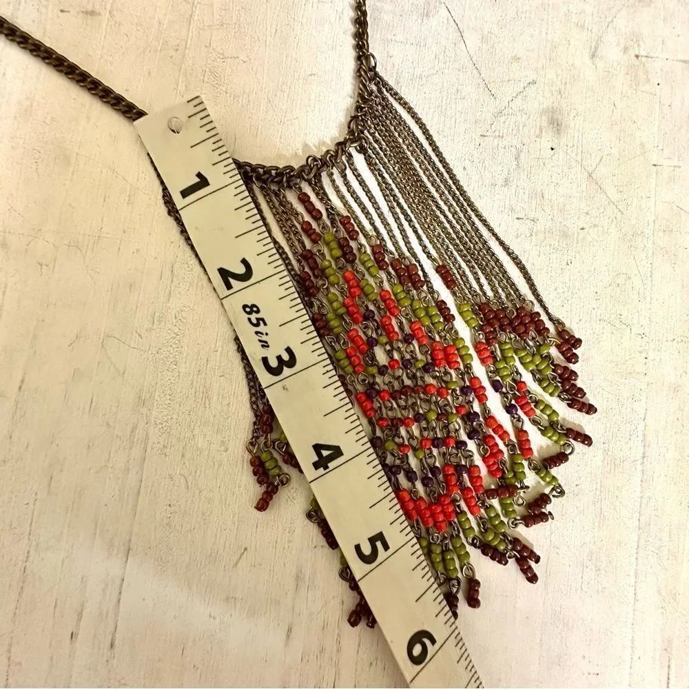 Chain beaded statement necklace - Picture 9 of 11
